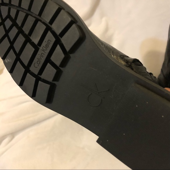 CALVIN KLEIN HELENE LEATHER BOOTS - Picture 5 of 7